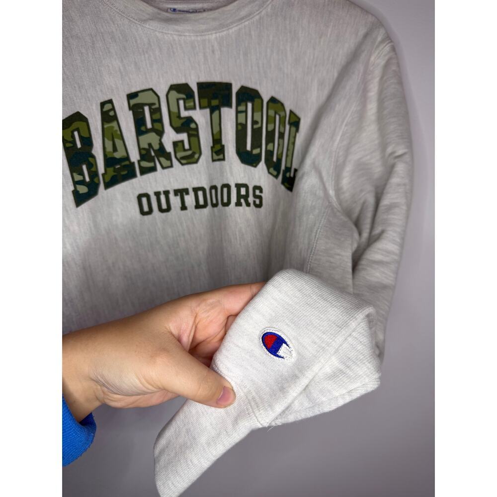 Barstool Sports Women's Champion Cropped Crewneck Size Small - Picture 5 of 6